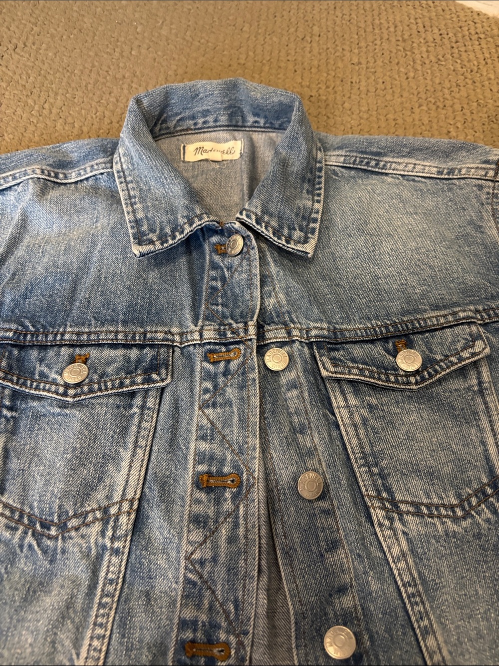Madewell Light Blue Washed Denim Jacket - Picture 3 of 4